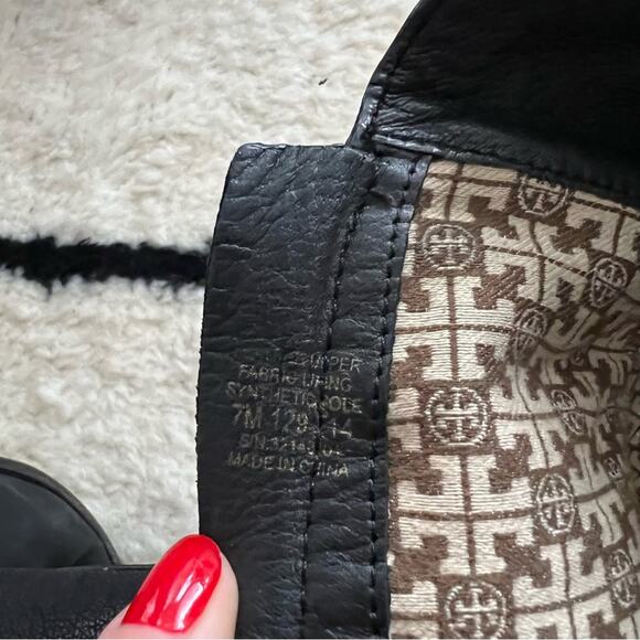 Tory Burch Simone Black Over-the-Knee Riding Boots - Picture 9 of 12